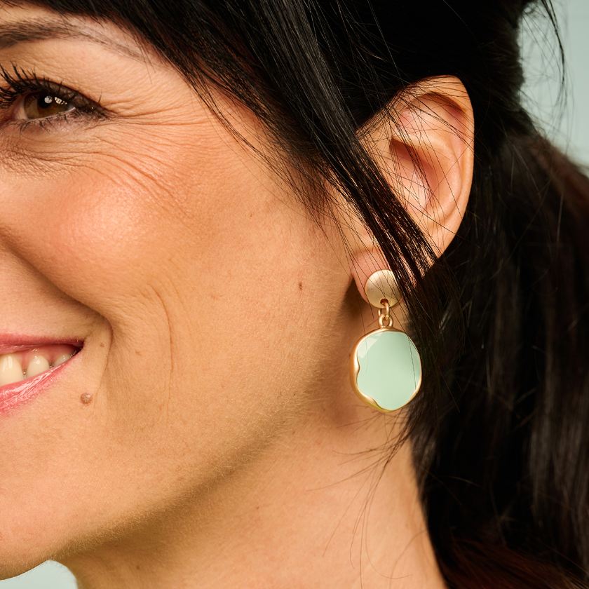 Boucles D'Oreilles - Kent Oorbellen Watergroen