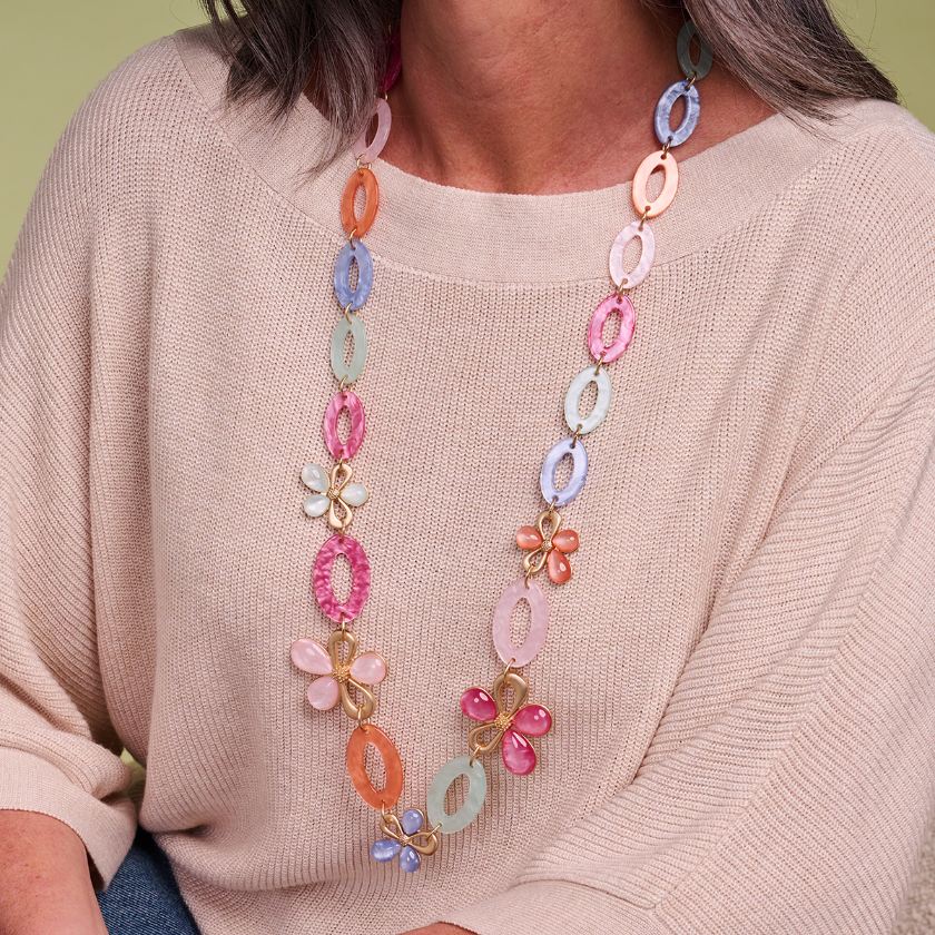 Collier - Klaaslang Halsketting Multicolor
