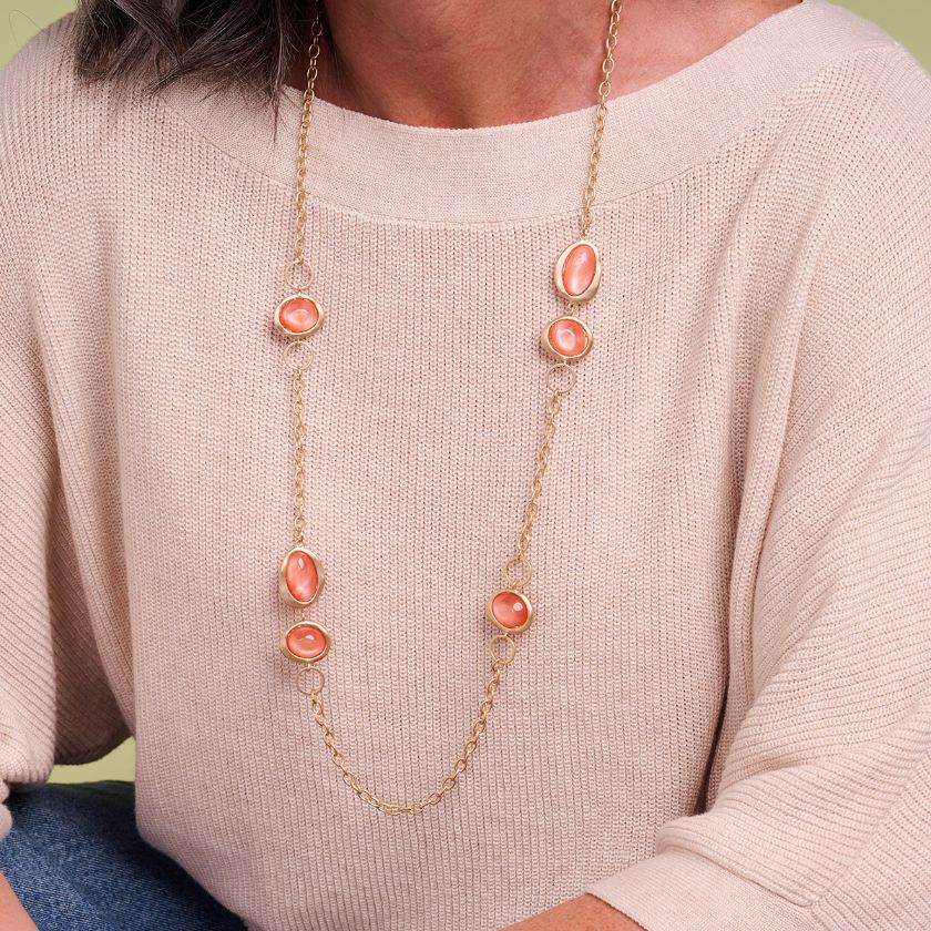 Collier - Kobelang Halsketting Oranje