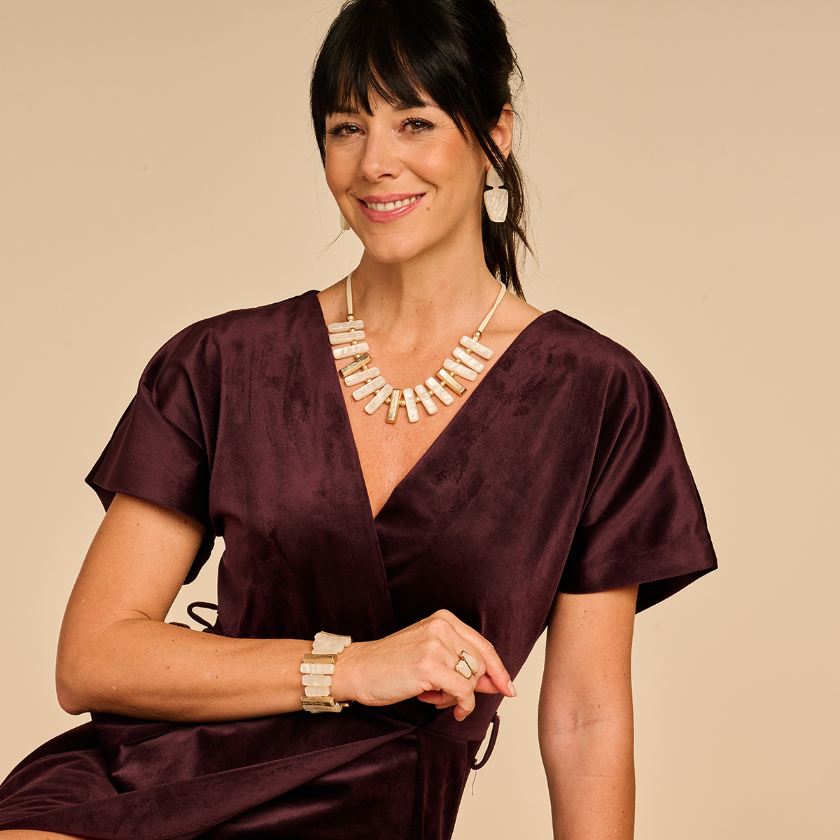Collier - Konnor Halsketting Ecru