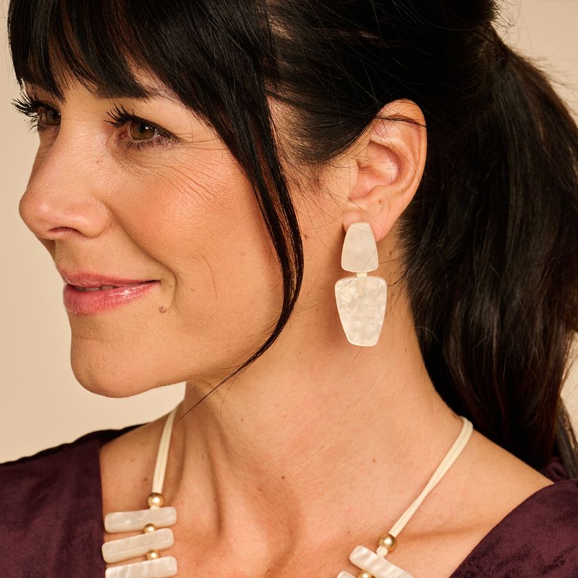 Boucles D'Oreilles - Konnor Oorbellen Ecru