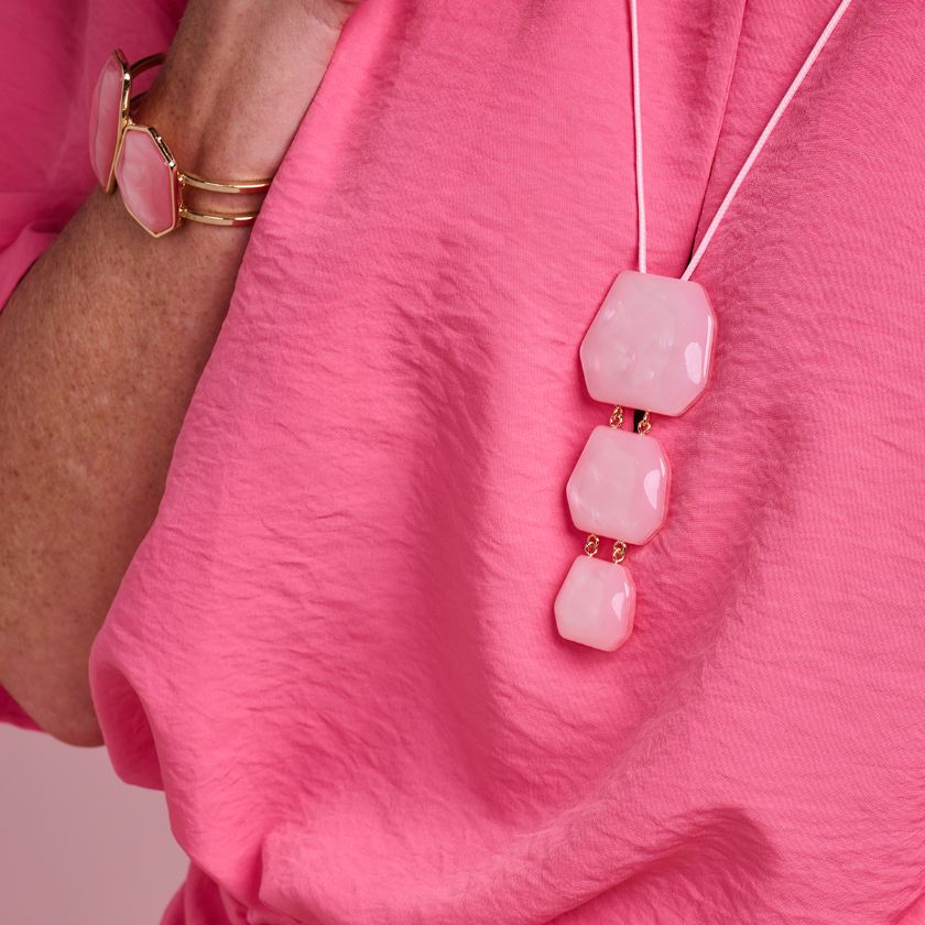 Collier - Koralie Halsketting Lichtroze