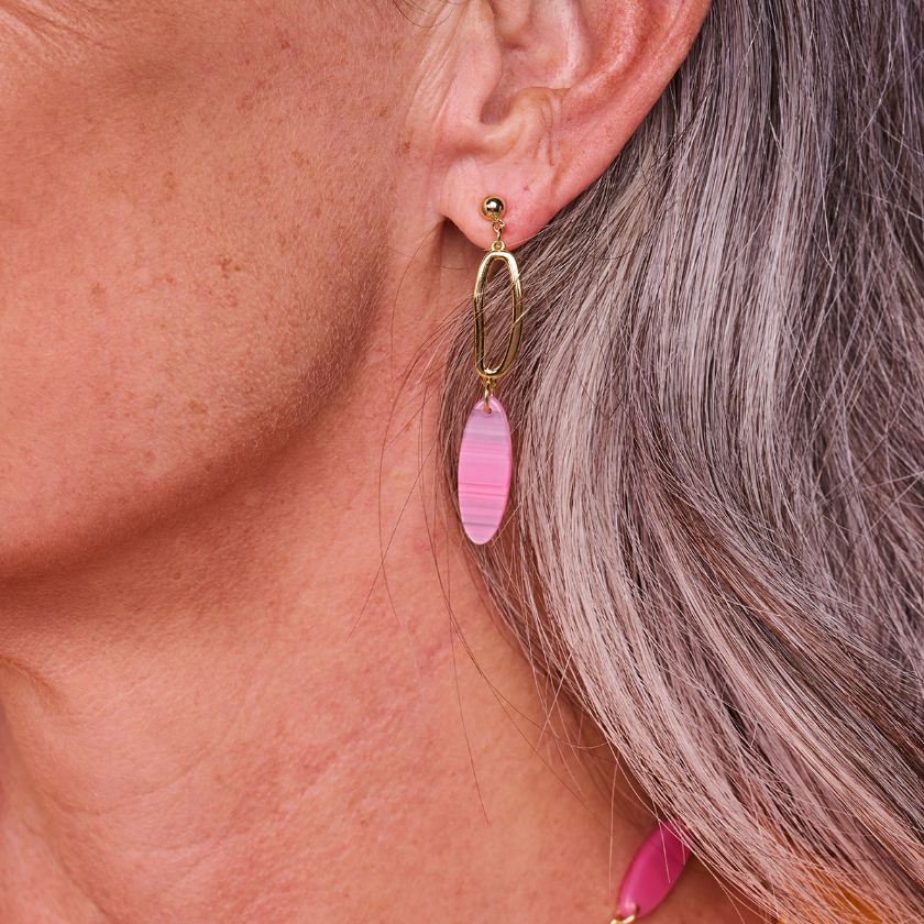 Boucles D'Oreilles - Macao Oorbellen Fuchsia