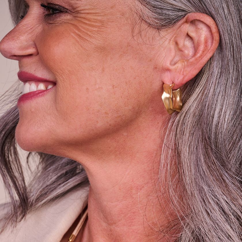Boucles D'Oreilles - Orb1 Oorbellen Ecru