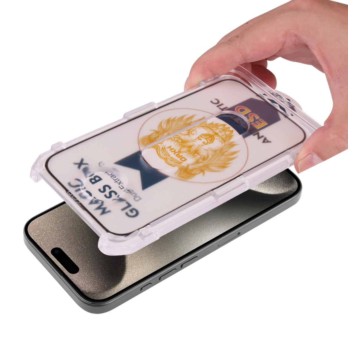 Gehard Glazen Beschermfolie Platyne Voor Iphone 15Pro - Stofbestendig, Bubbelvrij En Hoge Weerstand - Transparant