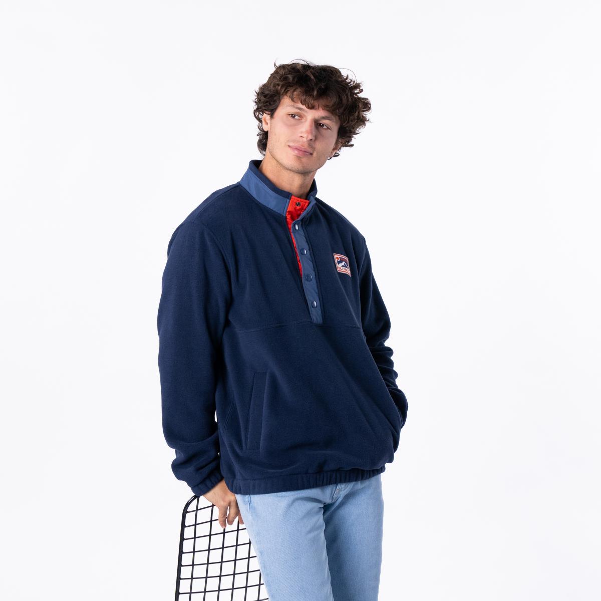 Fleece sweater - Marine - Blauw