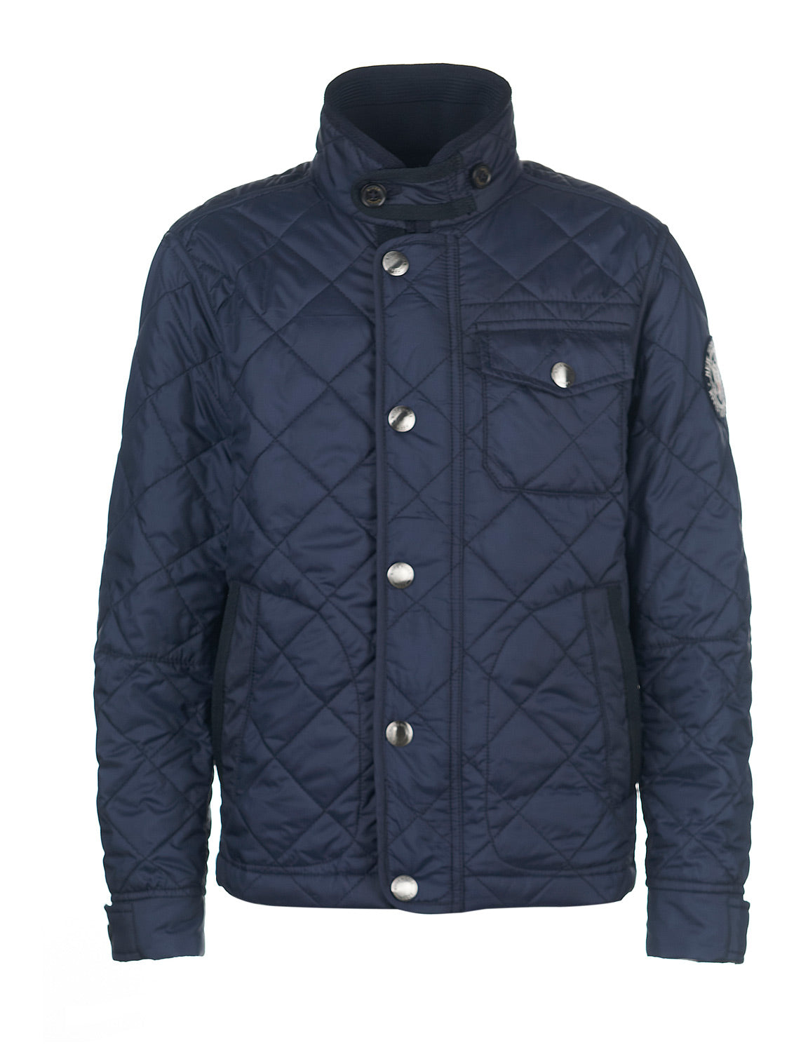 Basic Diamond Quilted Jkt - Blauw