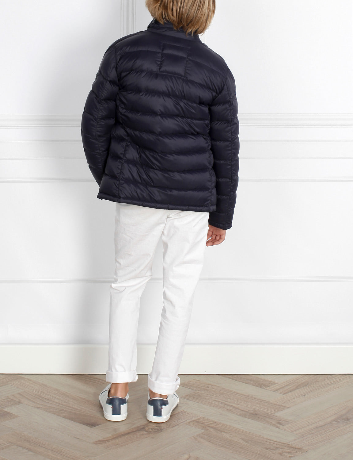 Nylon Communion Quilted Blazer - Blauw