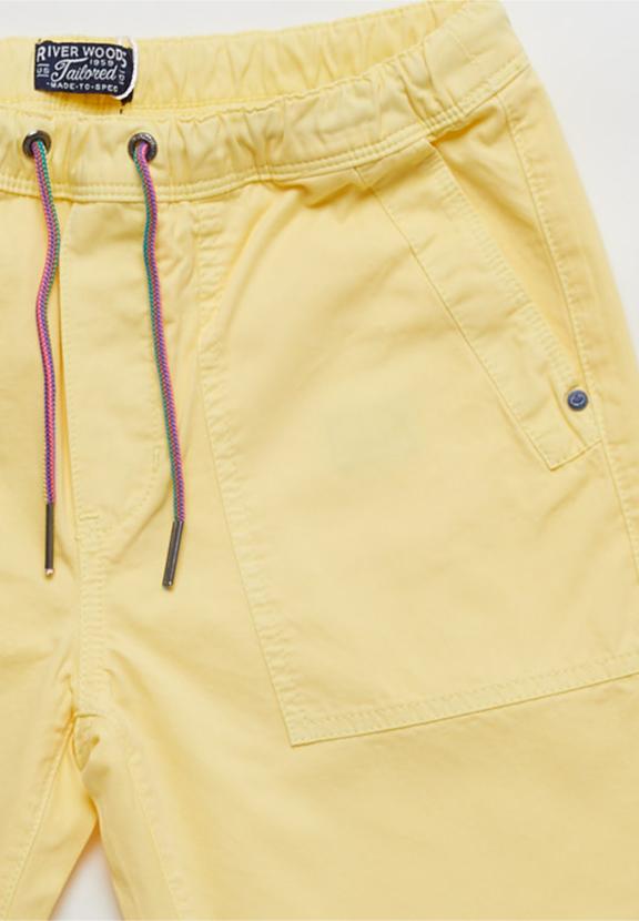 Multi Pkts Wb Drawstring Short - Jaune