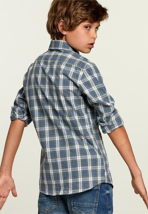 Cutsom Fit Checked Shirt With Chest Pocket Multi - Multi