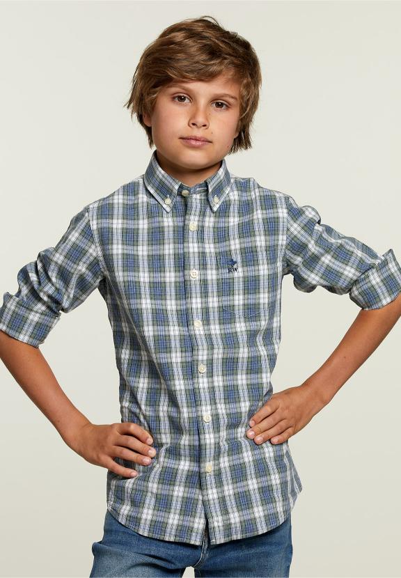 Cutsom Fit Checked Shirt With Chest Pocket Multi - Multi