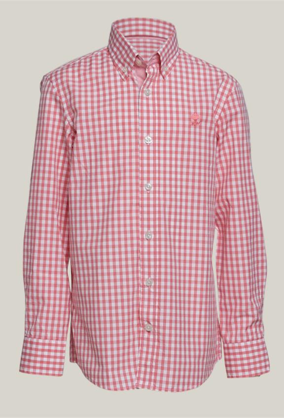 Custom Fit Checked Shirt Pink - Multi