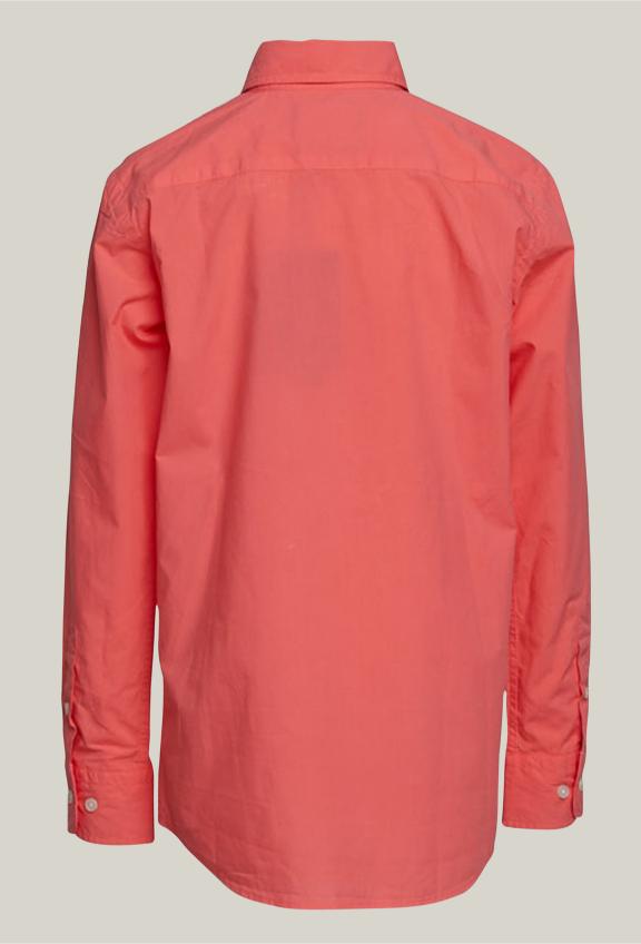 Custom Fit Poplin Shirt Juice - Rood