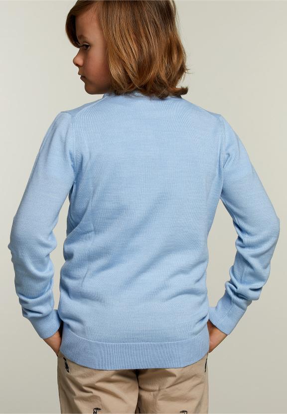 Custom Fit Crew Neck Pullover Dolphin Mix - Blauw