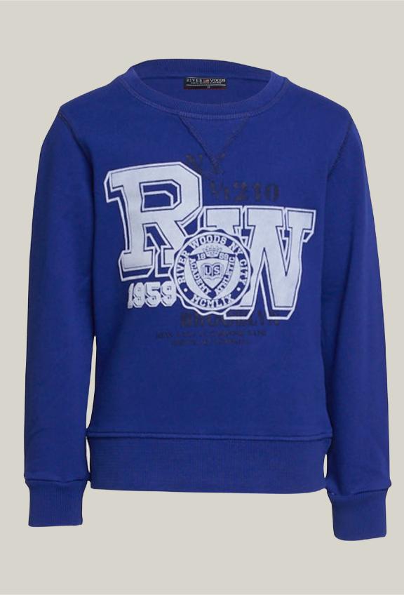 Ft Bsc Crew-Nk Fl - Blauw