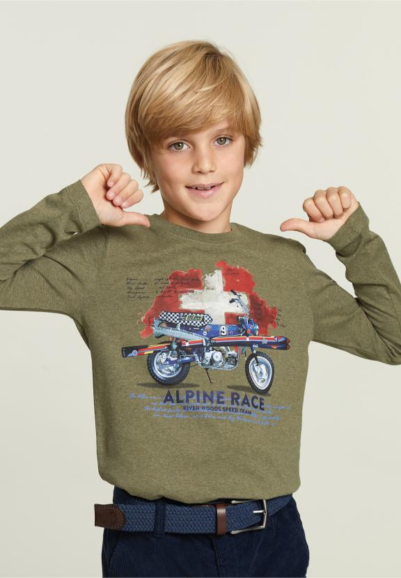 Cotton Fantasy T-Shirt Cottage Mix - Khaki