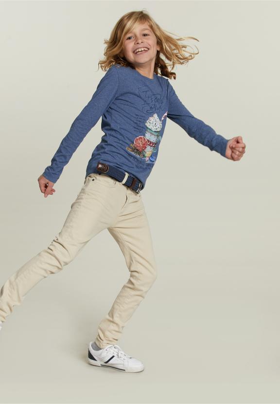 Cotton Fantasy T-Shirt Denim Mix - Blauw