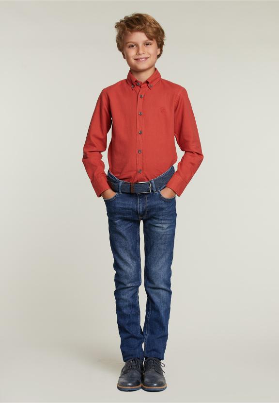 Custom Fit Cotton Shirt Blush - Roze