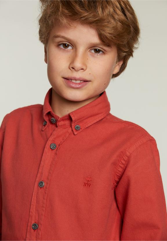 Custom Fit Cotton Shirt Blush - Roze