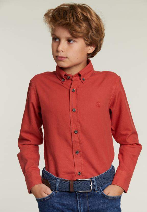 Custom Fit Cotton Shirt Blush - Roze