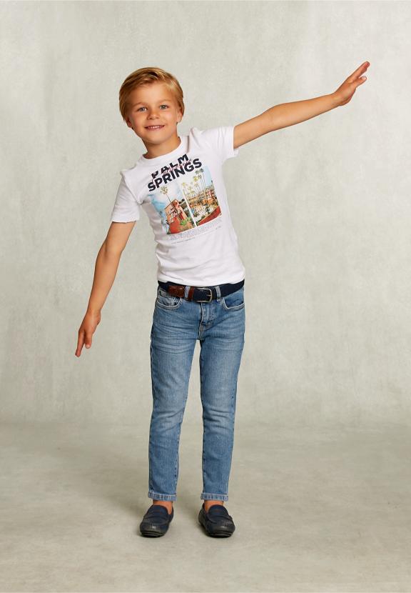 Normal Fit Basic T-Shirt White - Blanc