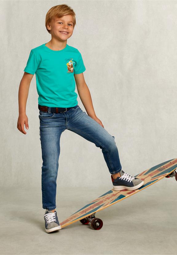 Normal Fit Basic T-Shirt Citrus Green - Vert