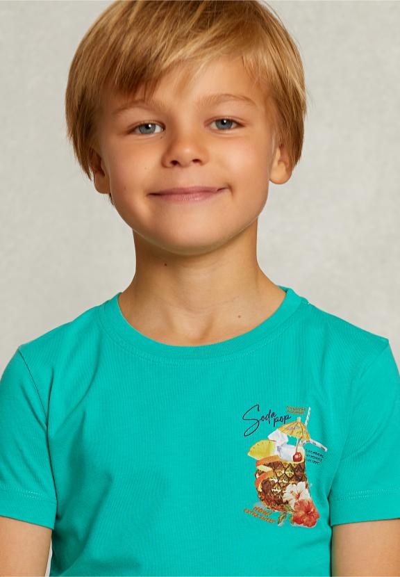 Normal Fit Basic T-Shirt Citrus Green - Vert