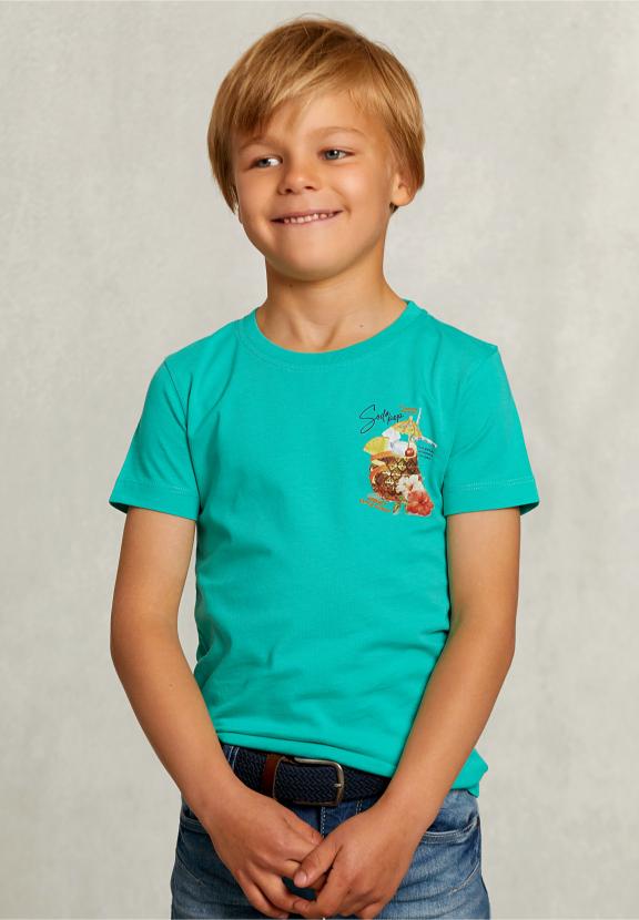 Normal Fit Basic T-Shirt Citrus Green - Groen