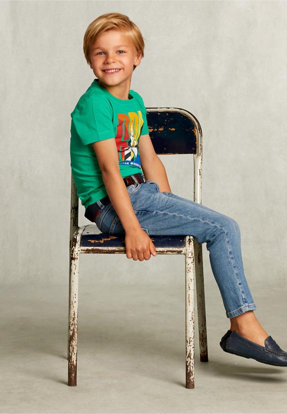Normal Fit Basic T-Shirt In Papaya - Groen
