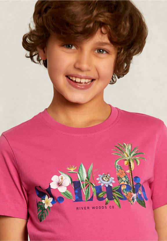 Normal Fit Basic T-Shirt In Amaranth - Rose