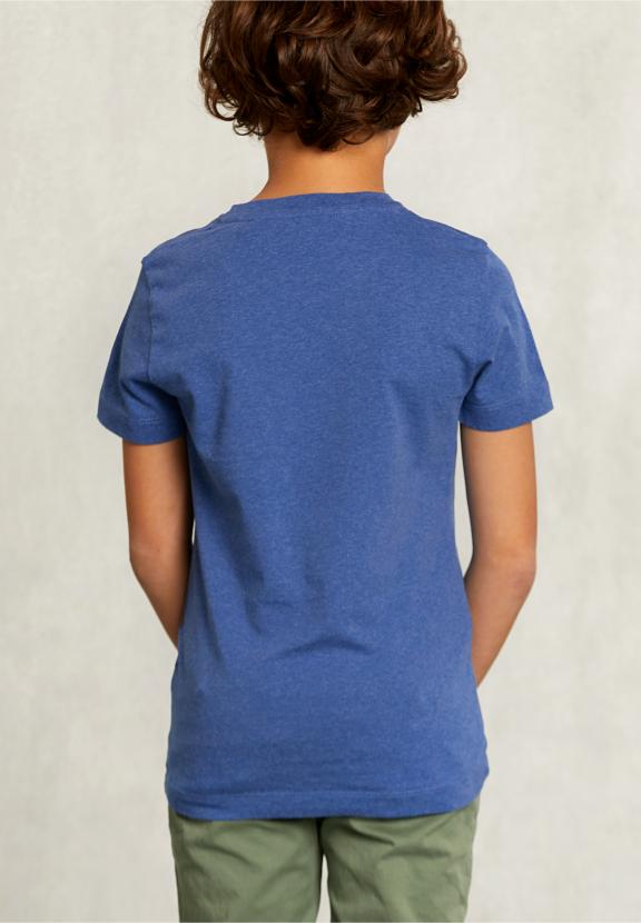 Normal Fit Basic T-Shirt Wallstreet Mel - Blauw
