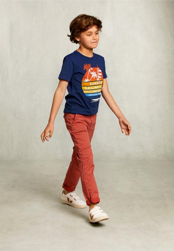 Normal Fit Basic T-Shirt Oxford Blue - Blauw