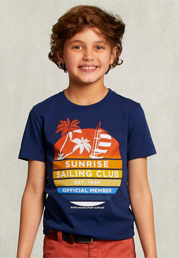 Normal Fit Basic T-Shirt Oxford Blue - Blauw