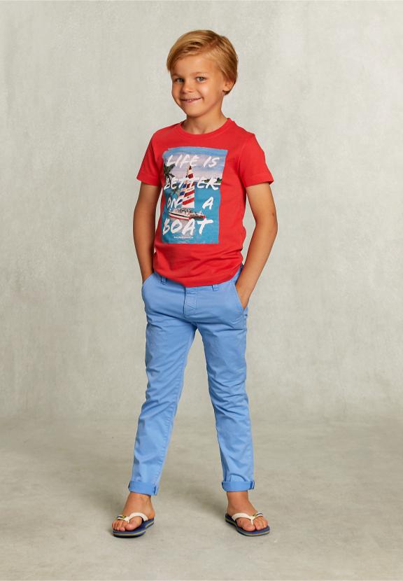 Normal Fit Basic T-Shirt In Pomegranate - Roze