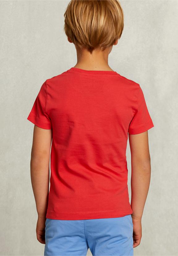 Normal Fit Basic T-Shirt In Pomegranate - Roze