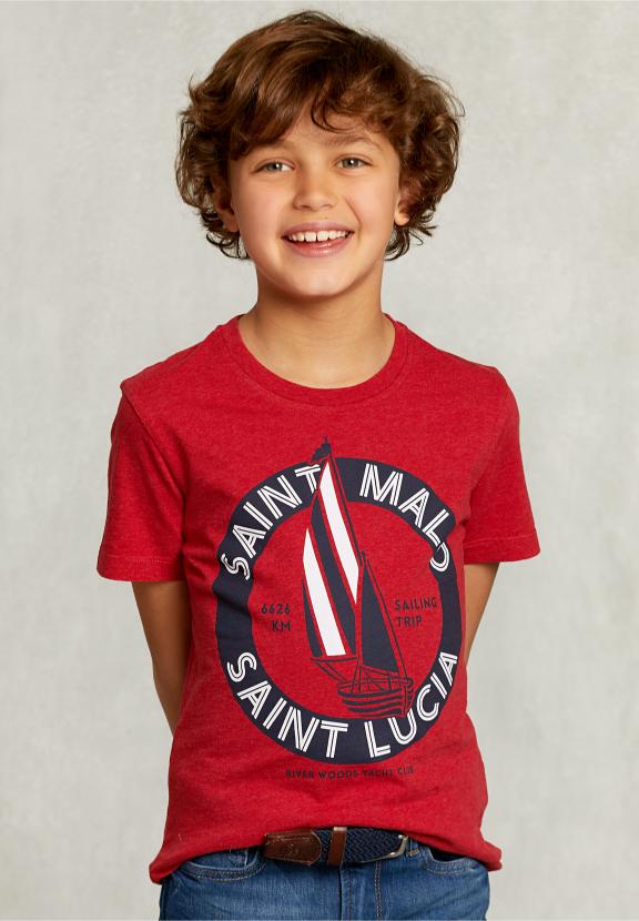 Normal Fit Basic T-Shirt Bloody Mary Mel - Rood