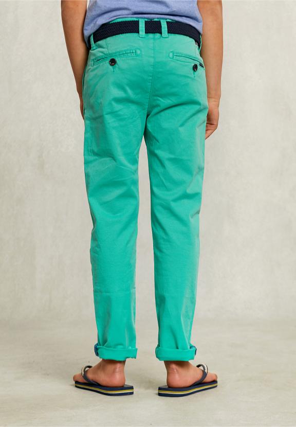 Slim Fit Basic Chino Pants Moscow Mule - Groen