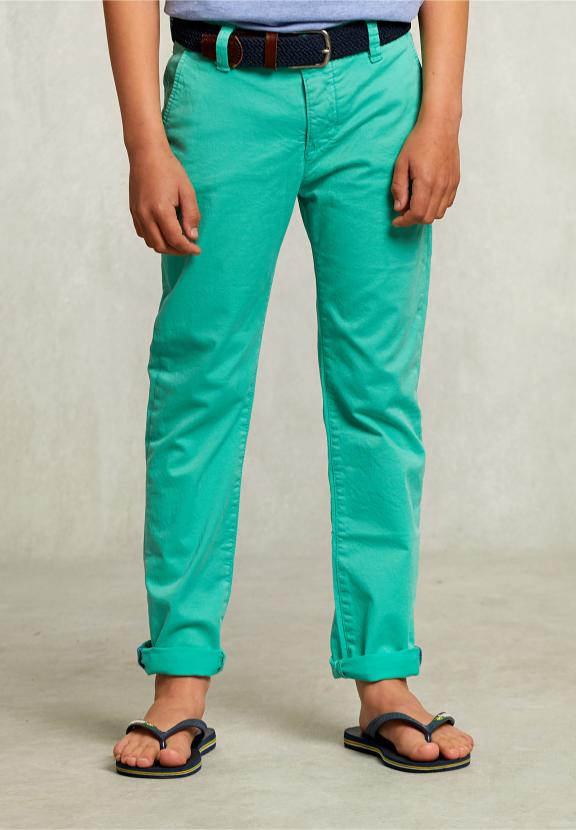 Slim Fit Basic Chino Pants Moscow Mule - Groen