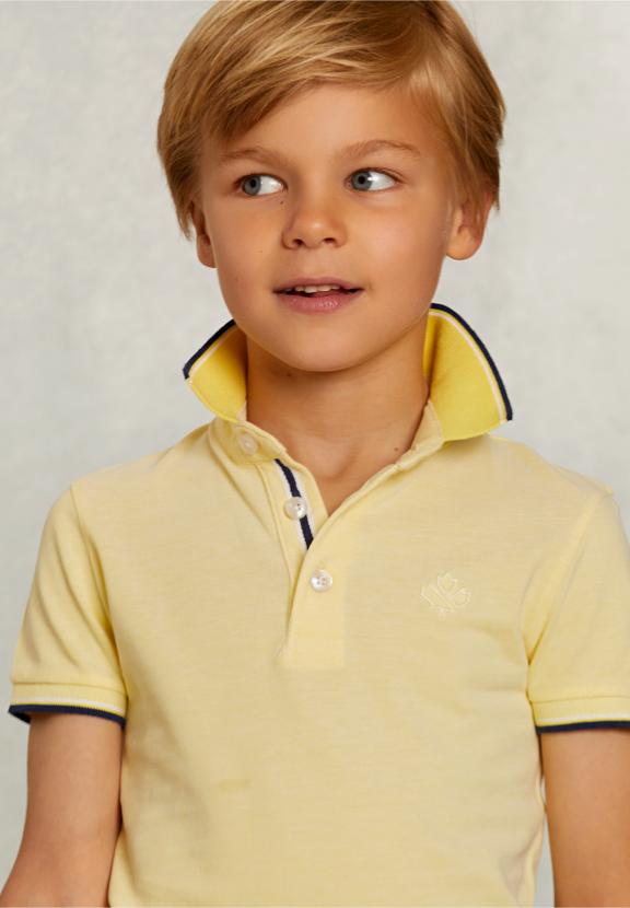 Custom Fit Cotton Polo Butfly - Geel