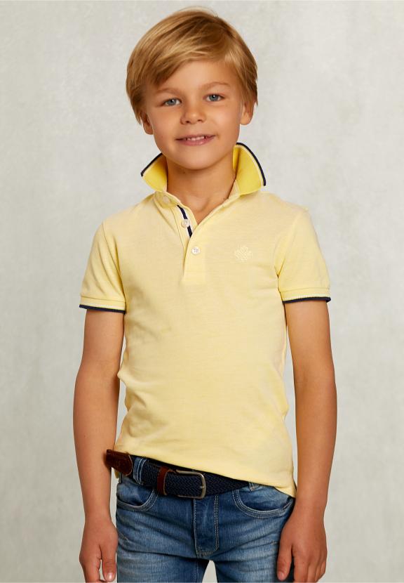 Custom Fit Cotton Polo Butfly - Geel