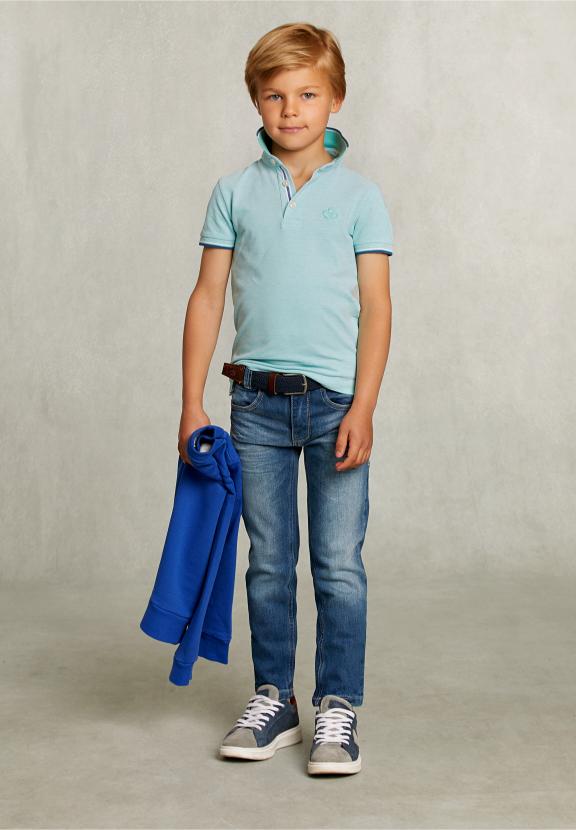 Custom Fit Cotton Polo Mint - Groen