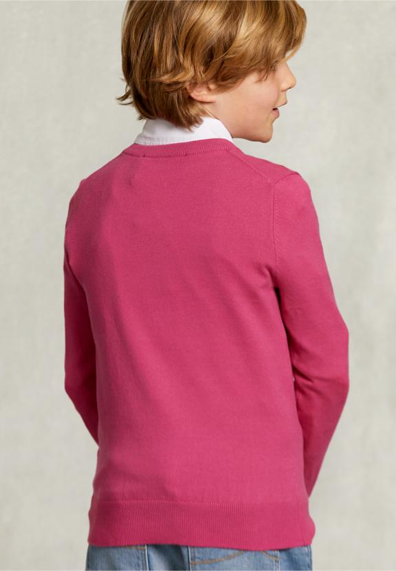 Normal Fit Basic Crew Neck Pullover Amaranth - Roze
