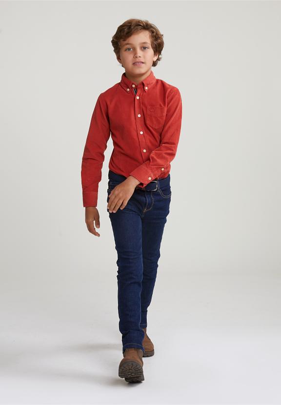 Custom Fit Corduroy Shirt Blush - Meervoudig