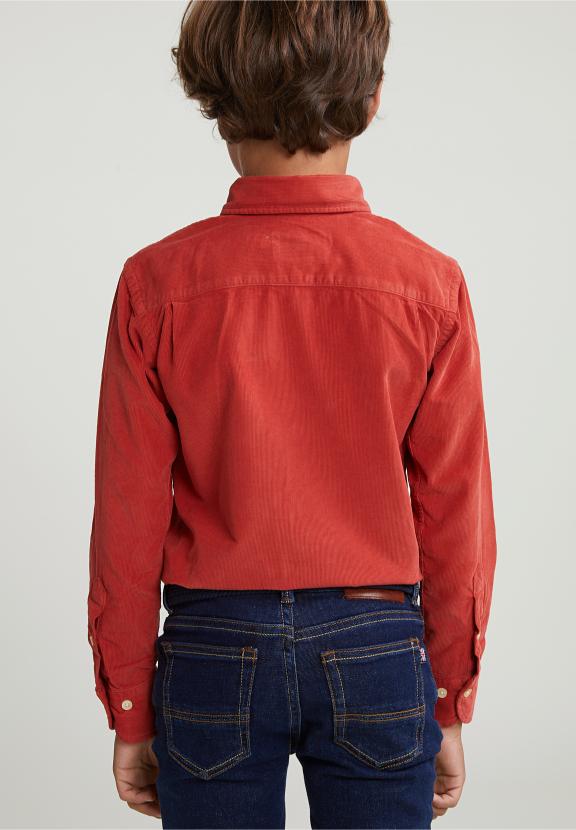 Custom Fit Corduroy Shirt Blush - Meervoudig