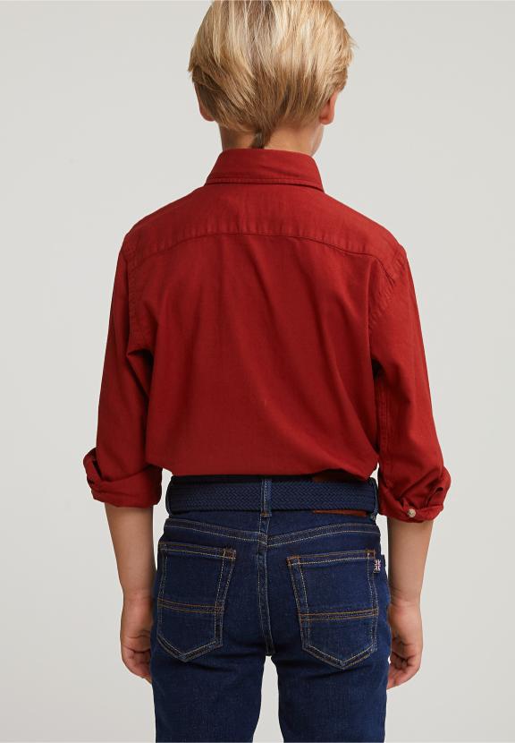 Custom Fit Cotton Shirt Sunset - Orange