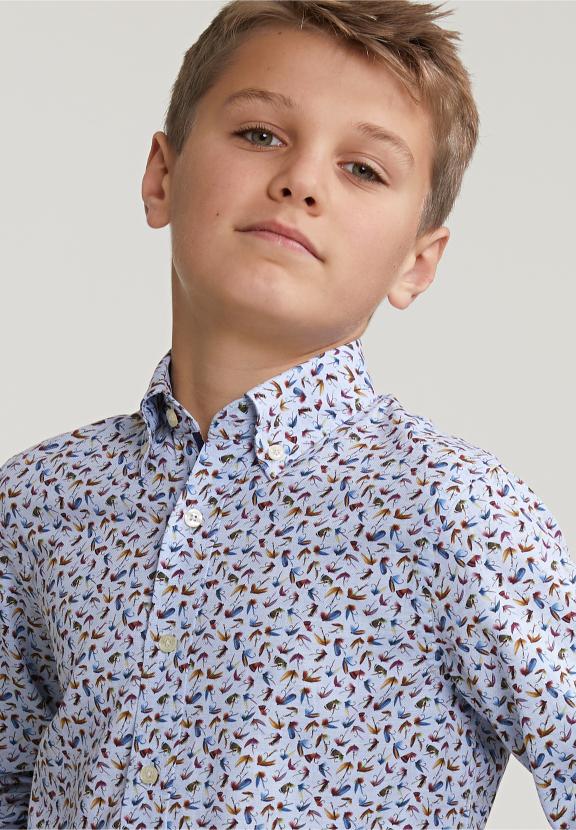 Custom Fit Fantasy Shirt Multi - Bleu