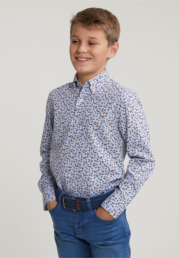 Custom Fit Fantasy Shirt Multi - Bleu