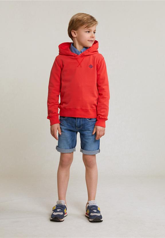Fancy Cotton Hoodie Cornell Red - Rood