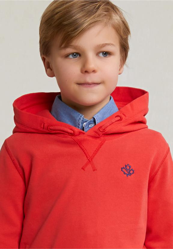 Fancy Cotton Hoodie Cornell Red - Rood