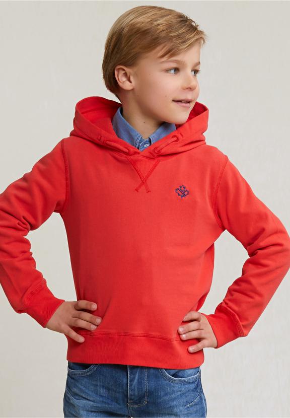 Fancy Cotton Hoodie Cornell Red - Rood